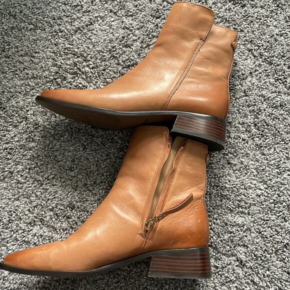 Sam Edelman Paige Leather Brown Tan Booties Size 8 NWOT - Picture 7 of 8